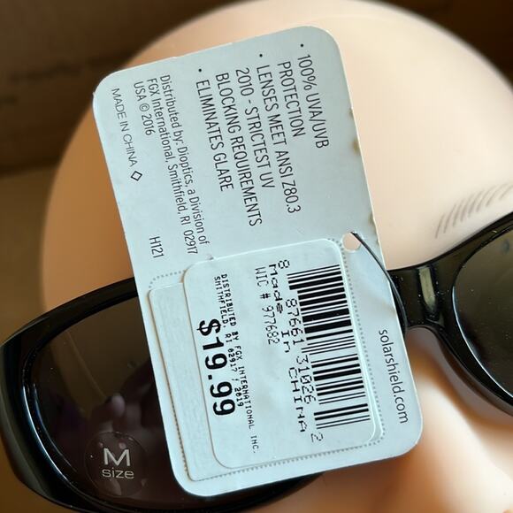 Solar Shield Fits Over Polarized Rectangular Sunglasses Black M - Picture 5 of 11